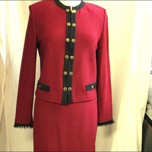 St.John Suit Zip Front